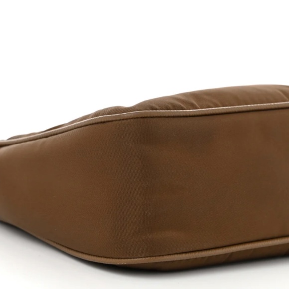 Prada Tessuto Nylon Saffiano Re-Edition 2005 Shoulder Bag: Color--Cacao - Picture 9 of 9